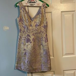 Unbelievably gorgeous Kate spade lavender and gold dress size 2